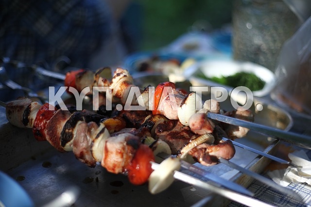 Κρέας σουβλάκι με λαχανικά. <br/> Πηγή: https://pixabay.com/en/shish-kebab-fried-meat-skewers-food-817162/ 